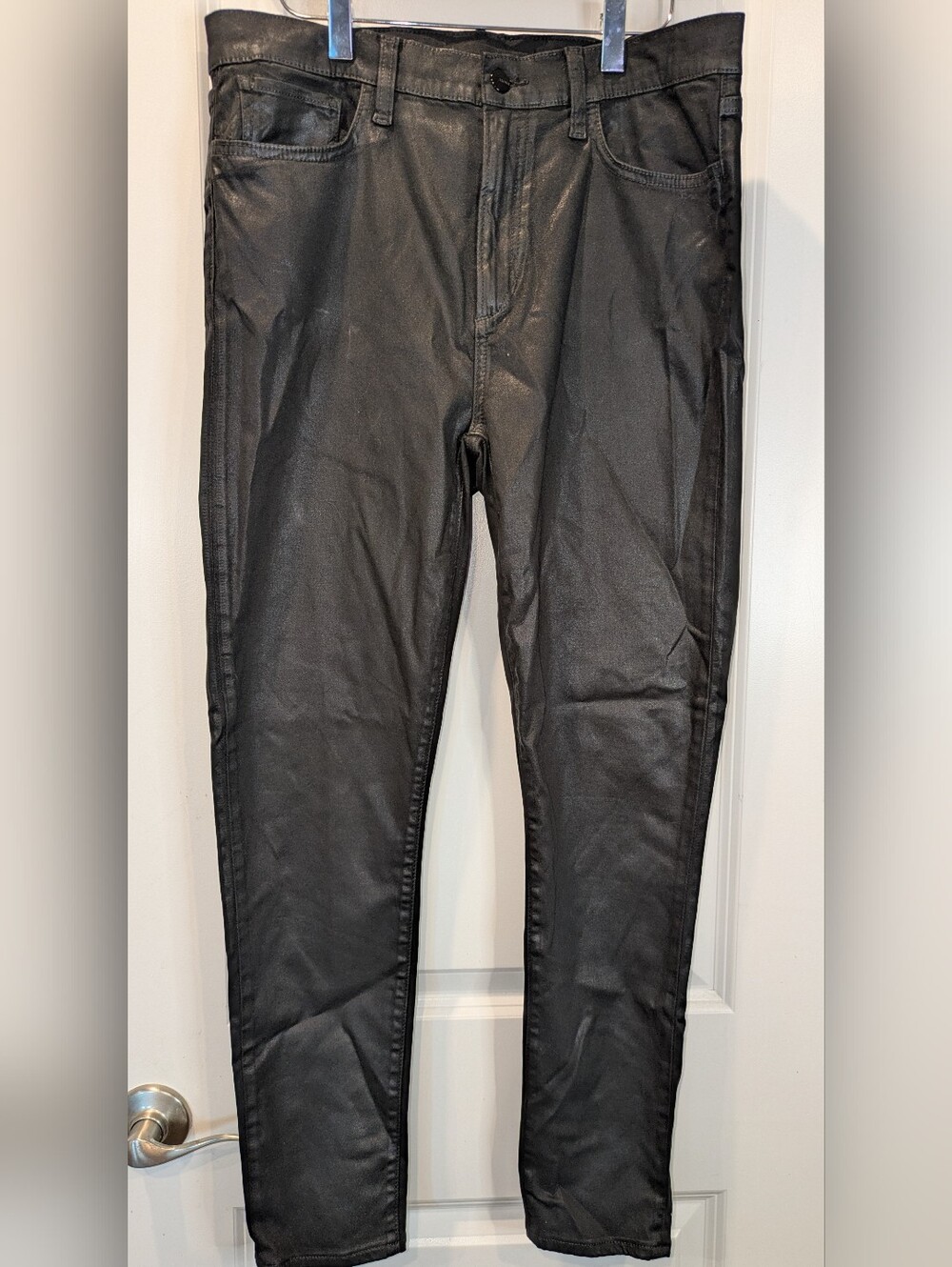 Joe’s Jeans The Charlie High Rise Skinny Ankle Coated Black Jeans Women’s 32